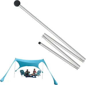 Tarp Poles Heavy Duty | Camping Tent Tarps Poles | Lightweight Portable Tent Poles, Tent Poles Replacement, Sturdy Tent Poles Steel Rods for Hiking, Backpacking, Fishing