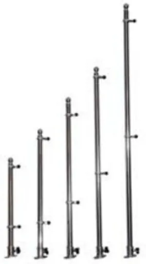 Taylor Made Boat Flag Pole with Charlevoix Clips, 3/4" Diameter x 18" Long Staff, Anodized Aluminum, Adjustable Bottom Clip and O-Ring for Any Size Flags, Dock, Deck, Marina, Pontoon - 915