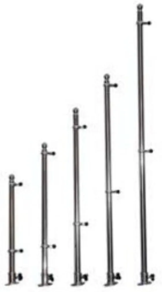 Taylor Made Boat Flag Pole with Charlevoix Clips, 3/4" Diameter x 18" Long Staff, Anodized Aluminum, Adjustable Bottom Clip and O-Ring for Any Size Flags, Dock, Deck, Marina, Pontoon - 915