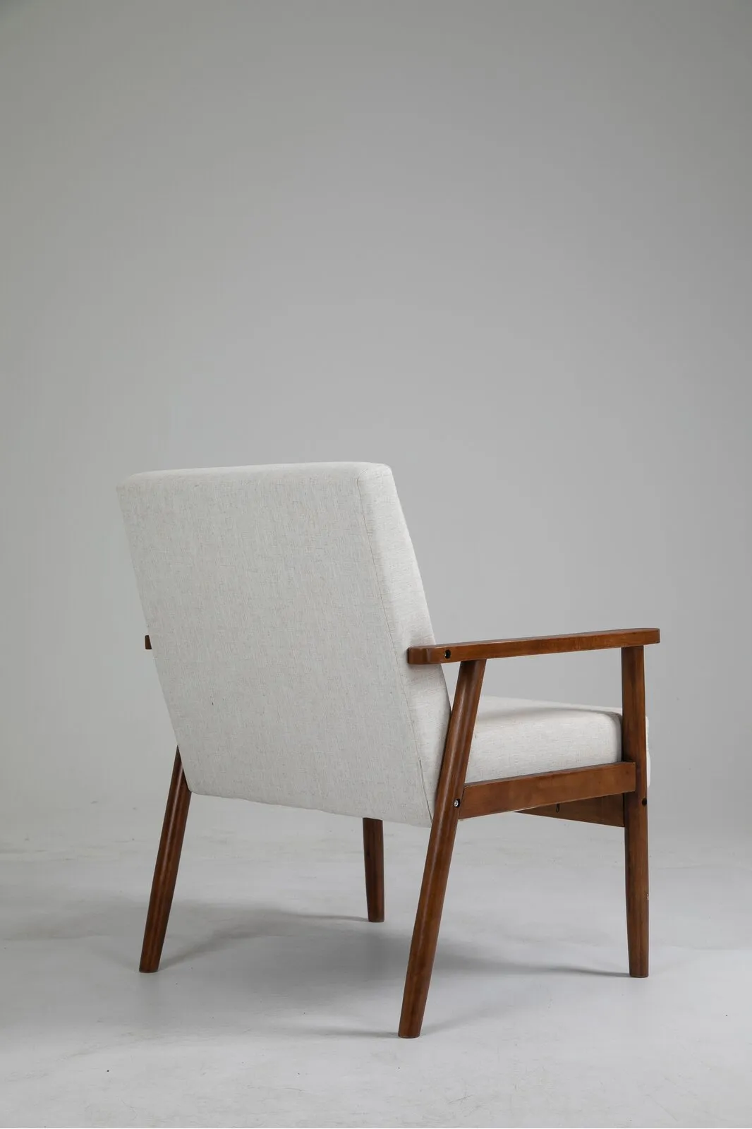 Teak Wood Arm Chair Comfortably Padded Seat and Back Cushions