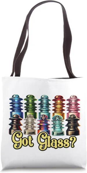 Telegraph Telephone Pole Glass Insulator Antique Lover Tote Bag
