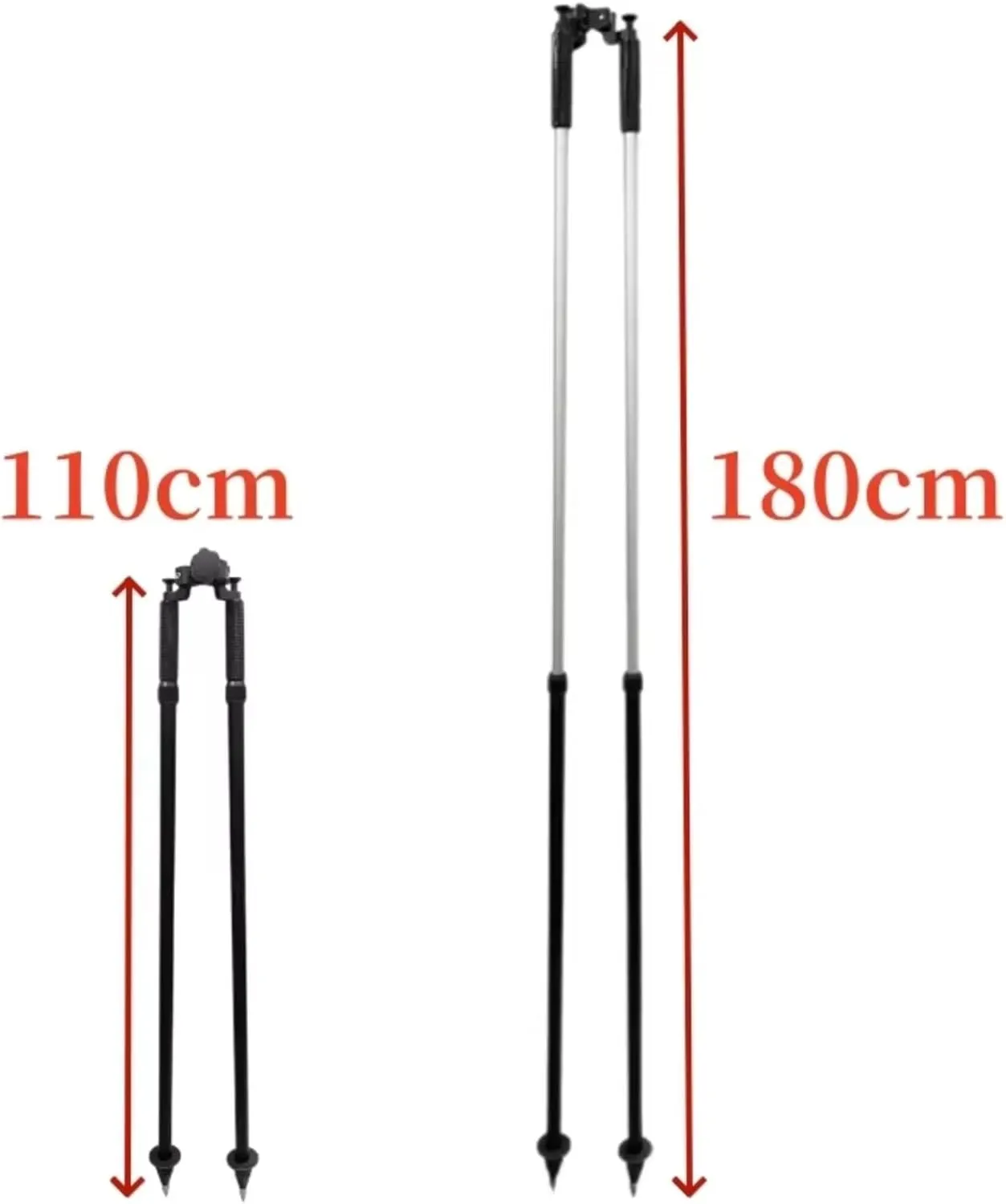 Telescopic Bipod GPS Rover Rod Bipod for RTK GNSS Total Station, Mini Prism Pole Bipod Monopods Surveying