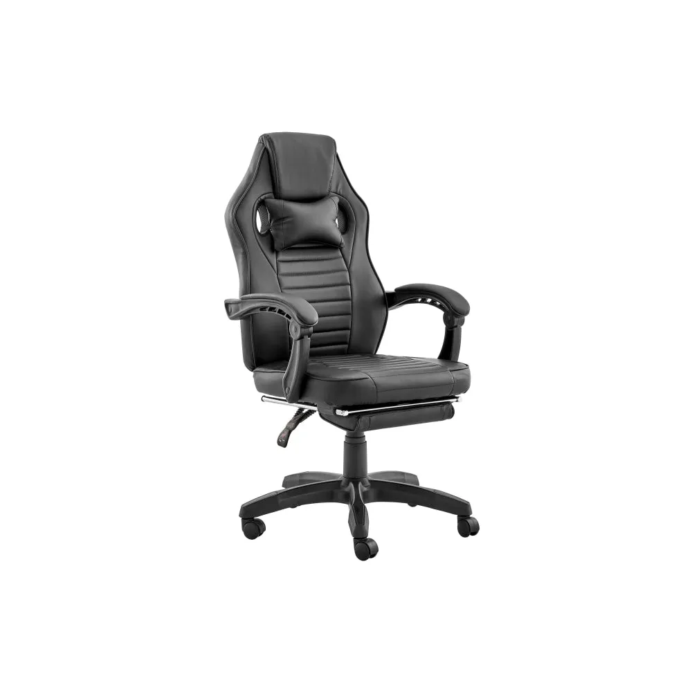 Tempest PU Leather Office Computer Work Task Gaming Chair - Black