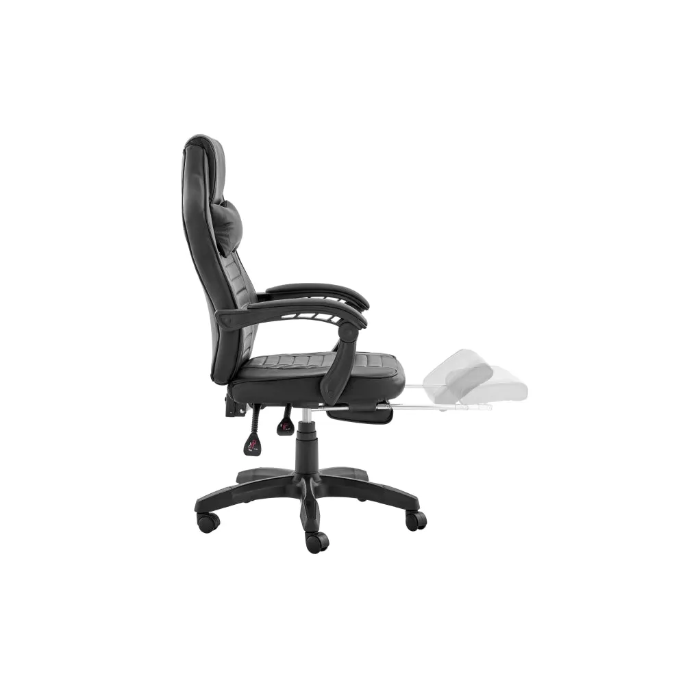 Tempest PU Leather Office Computer Work Task Gaming Chair - Black