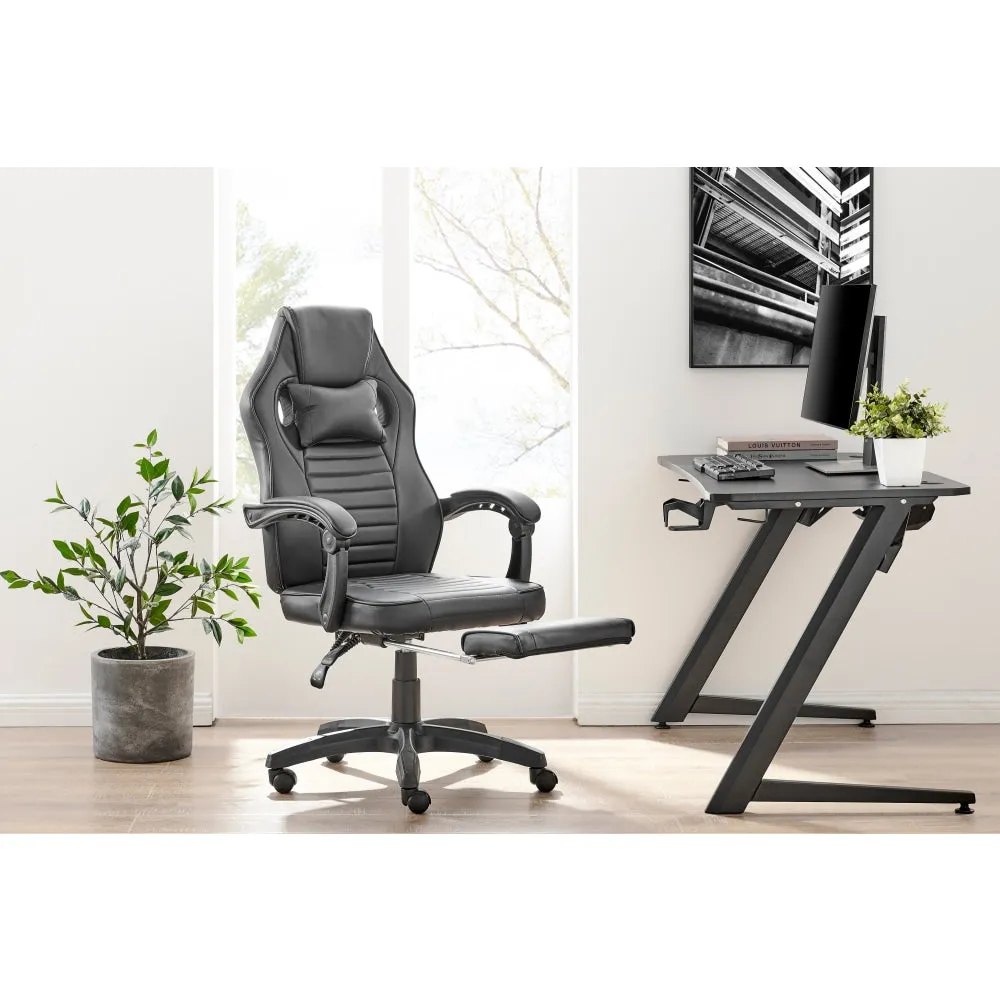 Tempest PU Leather Office Computer Work Task Gaming Chair - Black