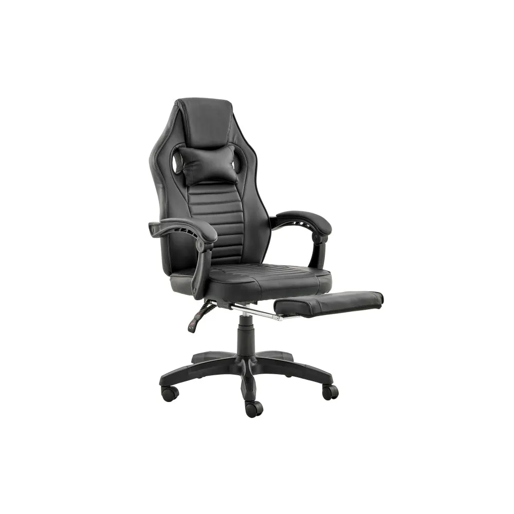 Tempest PU Leather Office Computer Work Task Gaming Chair - Black