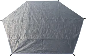 Tent Footprint Ground Sheet, Waterproof Pe Camping Mat, 129.9 X 129.9 Octagonal Tarp with Tie Strings for Quick Setup