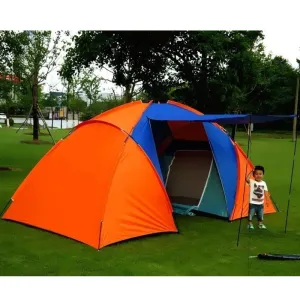 Tent Layer 5-8 Person Artistic Double Fishing Travel Waterproof Tent Family Best choice Travel for Big 420x220x175CM Party Two Bedrooms Camping