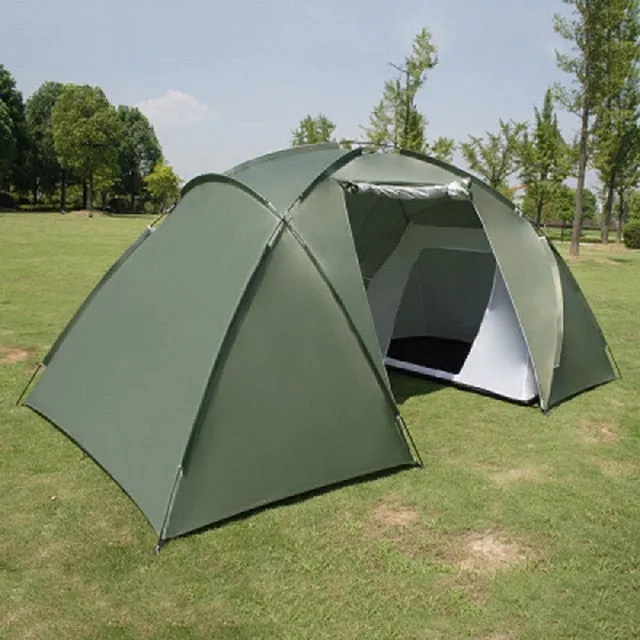 Tent Layer 5-8 Person Artistic Double Fishing Travel Waterproof Tent Family Best choice Travel for Big 420x220x175CM Party Two Bedrooms Camping