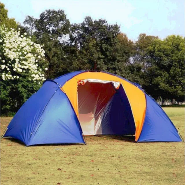 Tent Layer 5-8 Person Artistic Double Fishing Travel Waterproof Tent Family Best choice Travel for Big 420x220x175CM Party Two Bedrooms Camping
