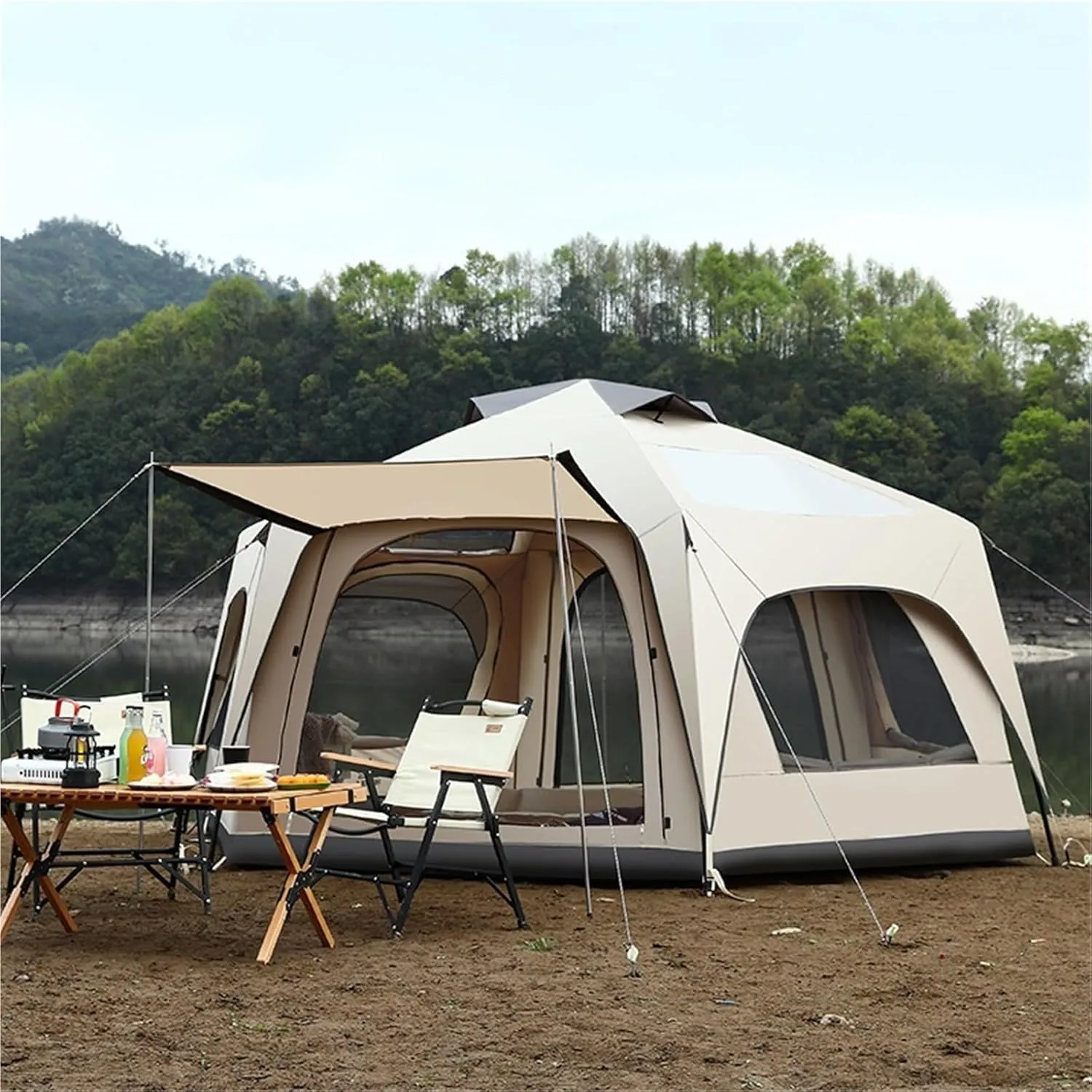 Tent Outdoor Portable Foldable Camping Equipment Thickened Rainproof Picnic Camping