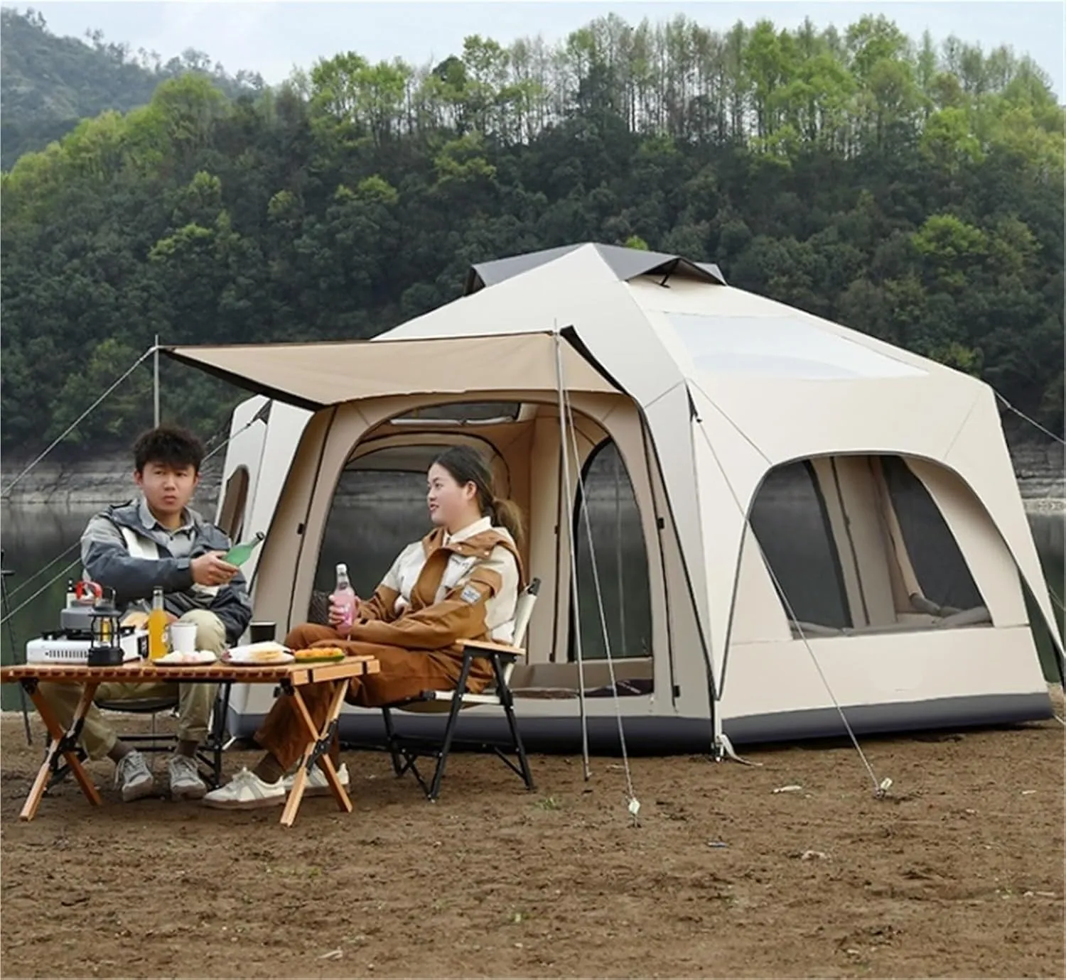 Tent Outdoor Portable Foldable Camping Equipment Thickened Rainproof Picnic Camping