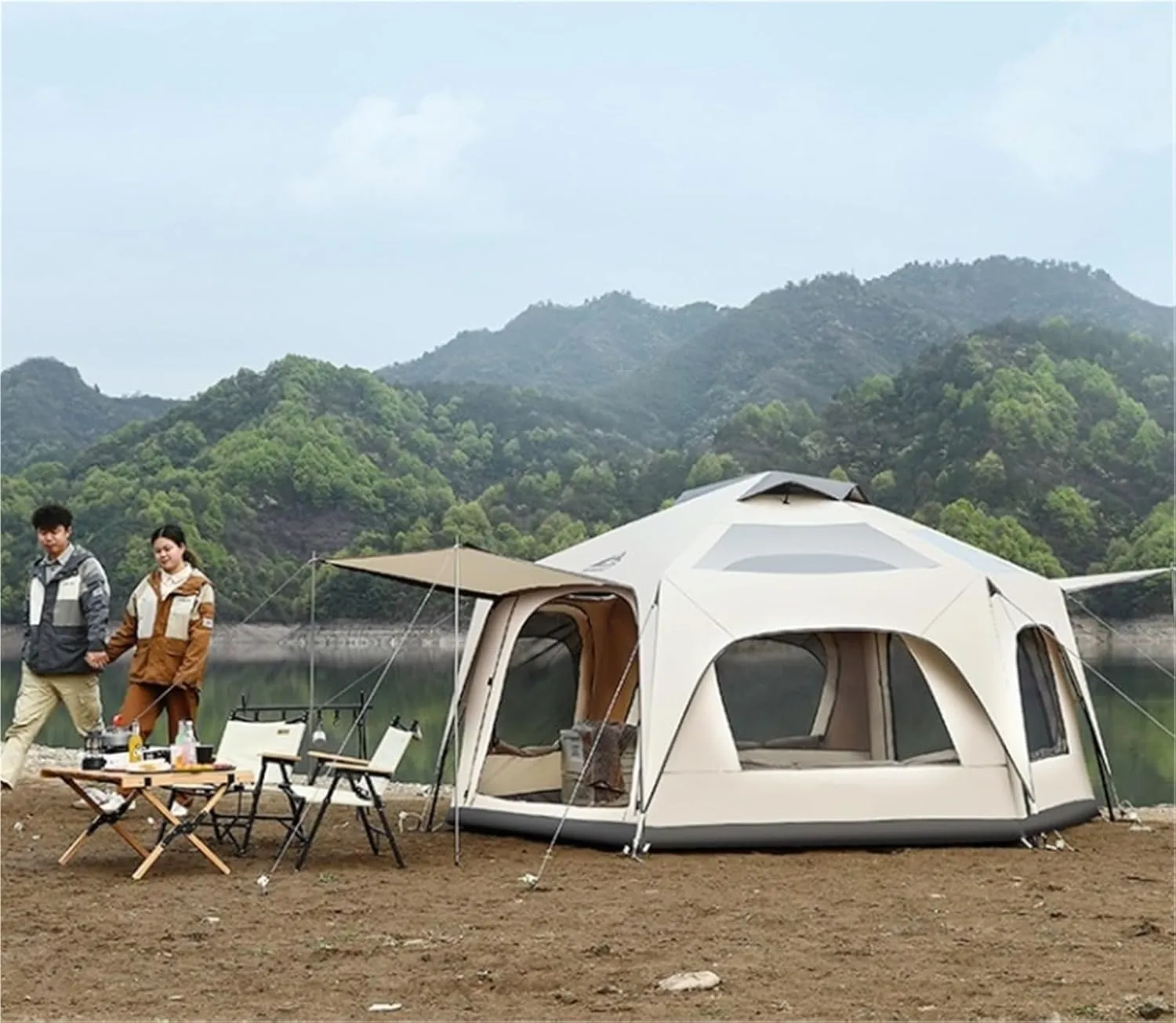 Tent Outdoor Portable Foldable Camping Equipment Thickened Rainproof Picnic Camping