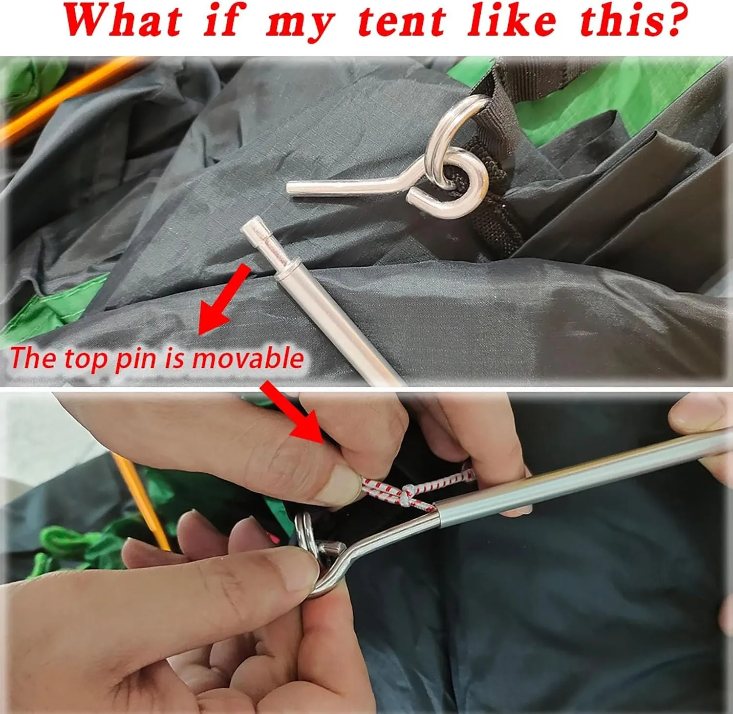 Tent Pole Replacement 11.8 ft 13 ft 14.5 ft Aluminum Tent Rod 0.3 in Outdoor Camping Collapsible Tent Frame Repair Accessory (2 Pole, 13ft)