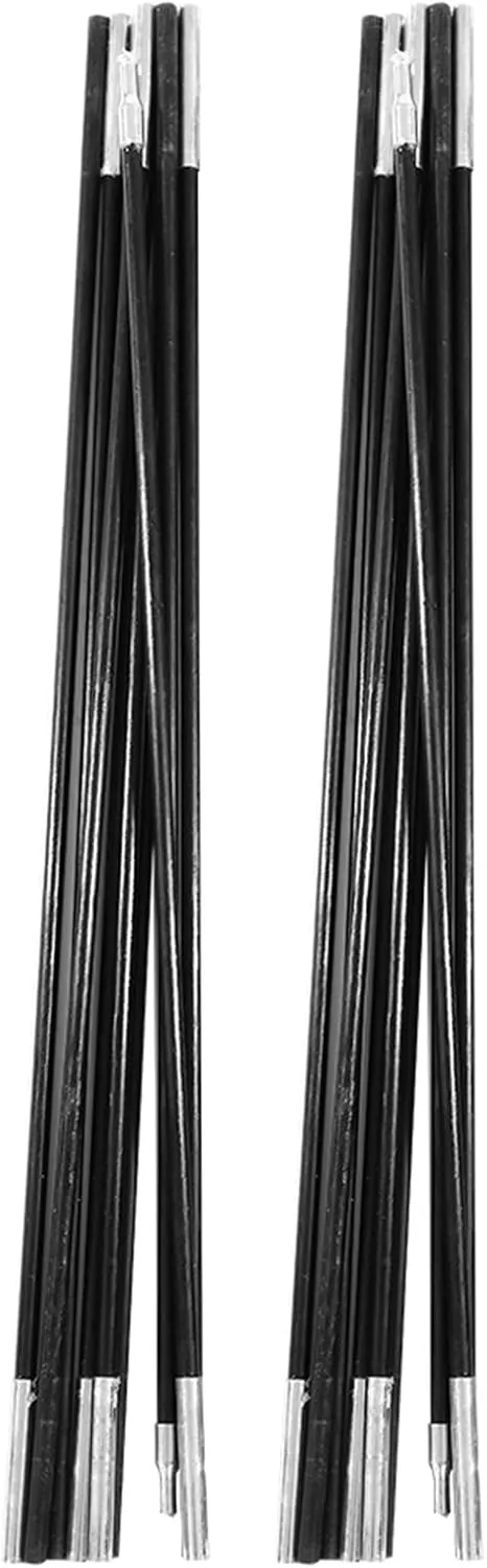 Tent Poles, Replacement Tent Poles Outdoor Support Rods 4.9M Fiberglass Camping Tent Pole Bars Tent Pole Repair Kit for Tarp, Tent, Awning, Camping Frames Kit