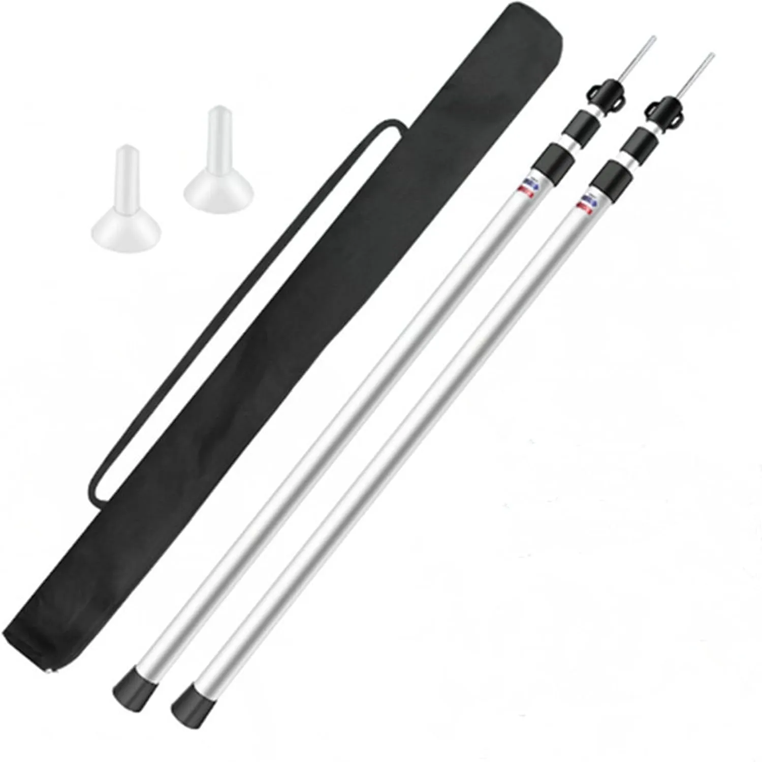 Tent Tarp Poles Telescoping Portable Support Poles Tent Accessories, Awning Poles for Canopy Hiking Camping Tarpaulin Porch