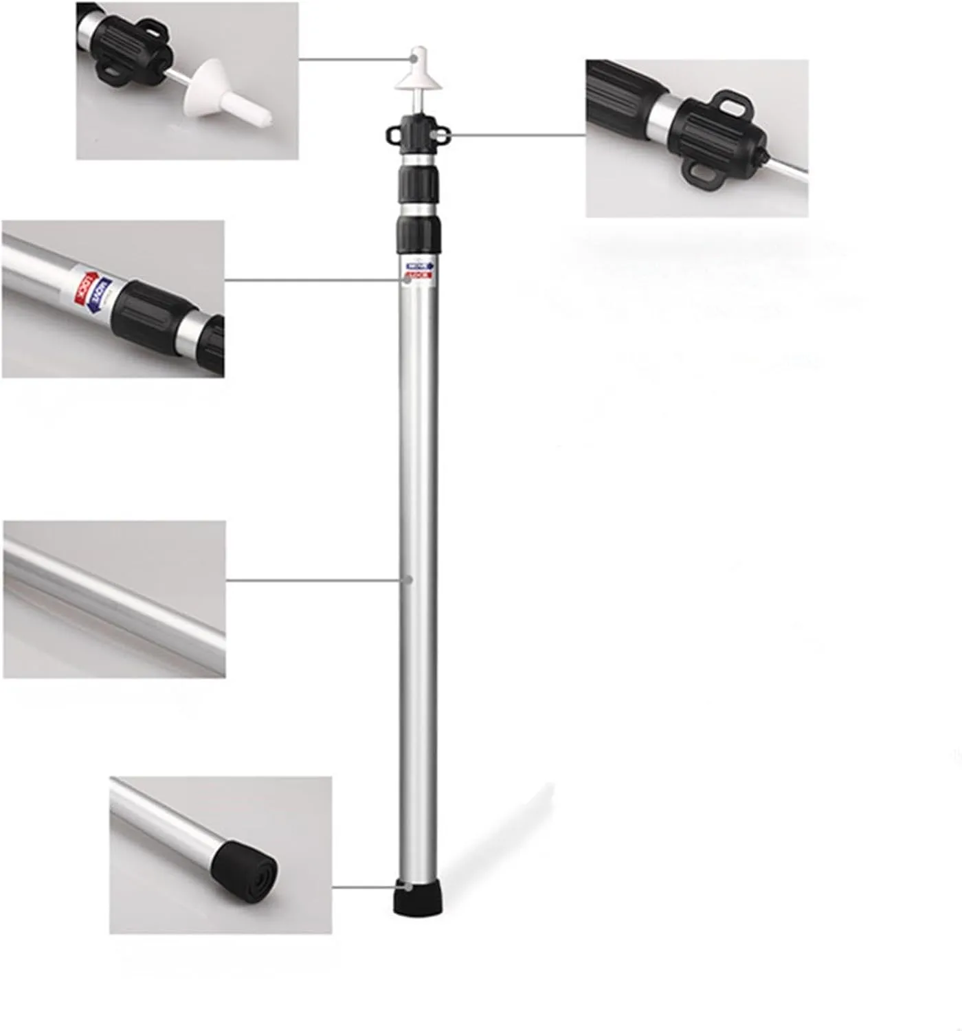 Tent Tarp Poles Telescoping Portable Support Poles Tent Accessories, Awning Poles for Canopy Hiking Camping Tarpaulin Porch
