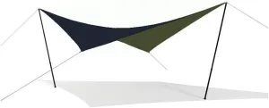 Tent Tarps Hammock Rain Fly Tent Tarp Camping Tarp Lightweight Shelter for Camping Hiking Outdoor (Color : Black, Size : Without Rod) (Black with Rod)