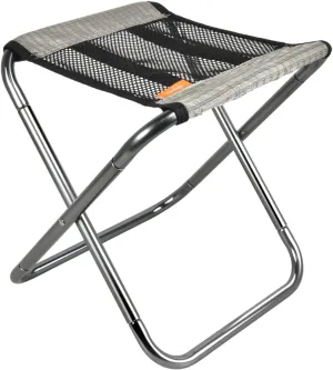 Tentock Folding Chair Lightweight and Compact Small Folding Chair Folding Camping Stool Climbing Chair Convenient to Carry Camping Chair Fishing BBQ Hiking Compact Chair with Storage Bag (Gray)