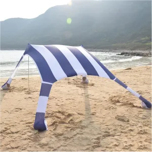 Tents Beach Tent, Camping Tarp Sun Shelter, Portable Lightweight Anti UV Awning Canopy, with 2 Aluminum Poles, 4 Pole Anchors, Sand Shovel Carrying Bag,H