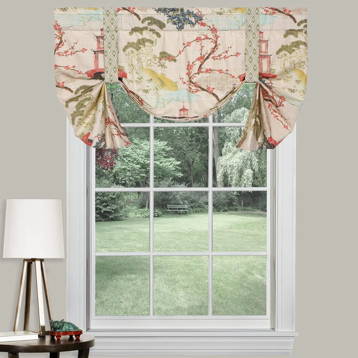 Thomasville At Home Zen Tie Up Valance, Rod Pocket Valance for Livingroom/Kitchen/Bath, 21x50 (1)