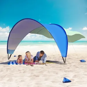 TOBTOS UPF 50  Pop Up Beach Tent, Easy Set Up Beach Umbrella, Sun Shelter for 2-3 People UV Protection Portable Sunshade, Baby Canopy Cabana, Lightweight with Carry Bag