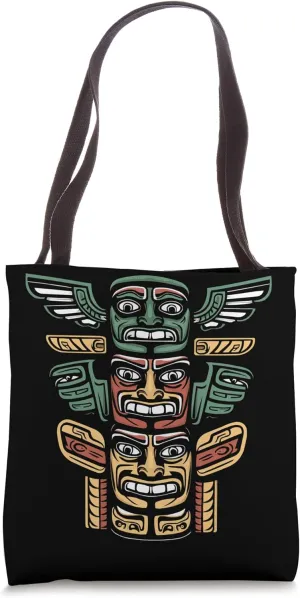 Totem Pole Indigenous People Native American Totem Tote Bag