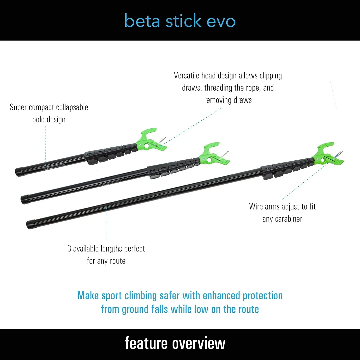 TRANGO Beta Stick Evo | Climbing Tool, Stick Clip