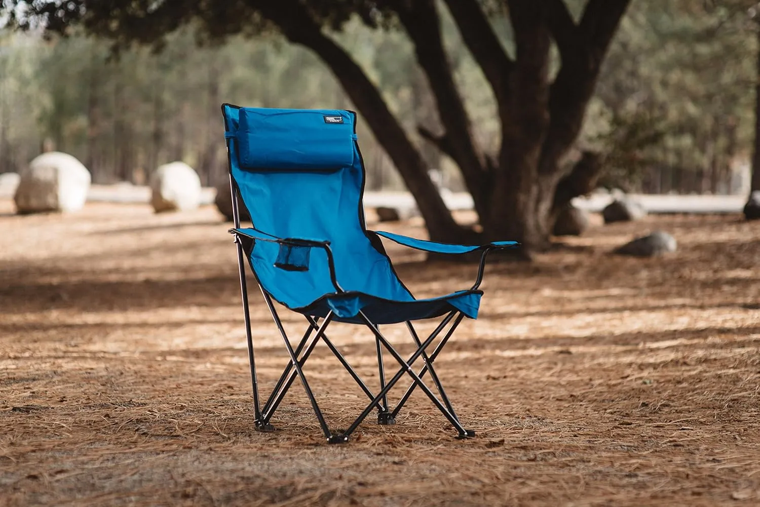 Travel Chair Classic Bubba Chair with Adjustable Pillow, Large Folding Chair for The Outdoors, 300-Pound Capacity, Black, One Size