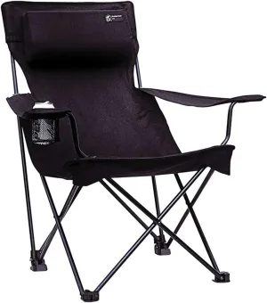 Travel Chair Classic Bubba Chair with Adjustable Pillow, Large Folding Chair for The Outdoors, 300-Pound Capacity, Black, One Size