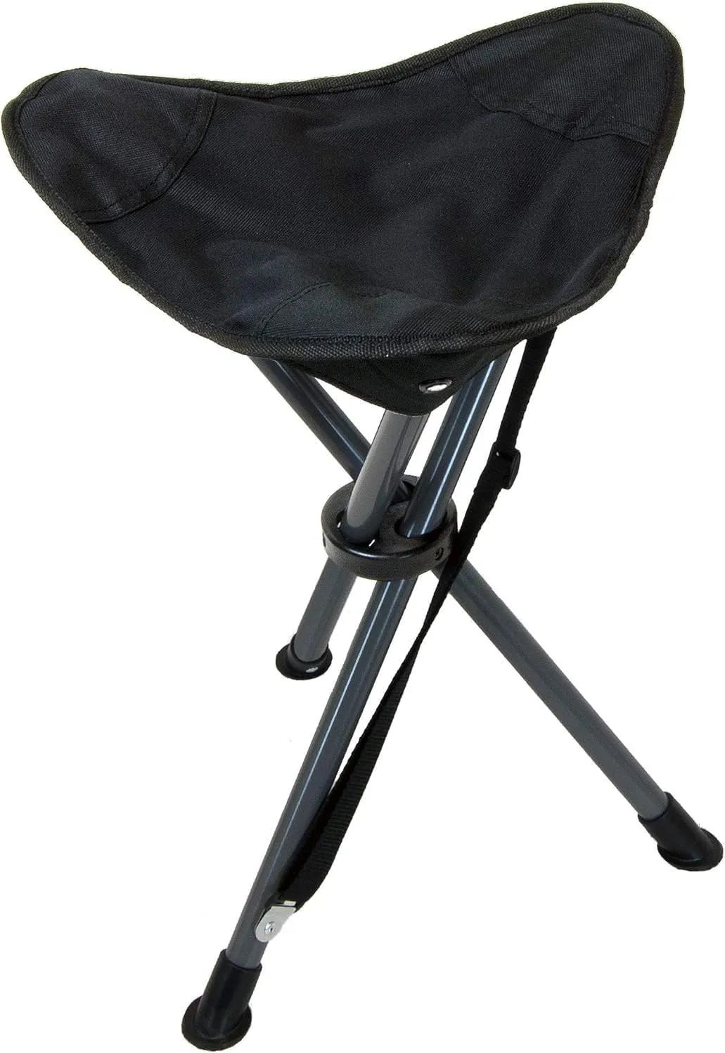 Travel Chair Slacker Tripod Chair for Camping, Lightweight Chair, Adjustable Carry Strap for Easy Transport | Lighter Version of The Original Slacker Stool | Perfect for Outdoor Adventures (Black)