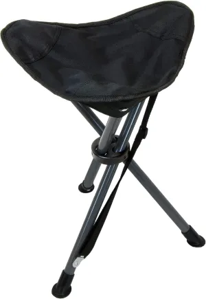 Travel Chair Slacker Tripod Chair for Camping, Lightweight Chair, Adjustable Carry Strap for Easy Transport | Lighter Version of The Original Slacker Stool | Perfect for Outdoor Adventures (Black)