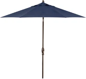 Treasure Garden Deluxe Auto-Tilt Octagon Market Umbrella, 9ft - Outdoor Patio, Deck, Pool, Backyard Stand Alone Umbrella - Heavy Duty w/Bronze Frame & Obravia2 Fabric (Navy)