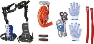 Tree Climbing Spikes Set Tree Climbing Equipment Climbing Gear 1 Pair Adjustable Tree Pole Climbing Shoes Tool for Logging Hunting Observation Fruit Picking Jungle Survival