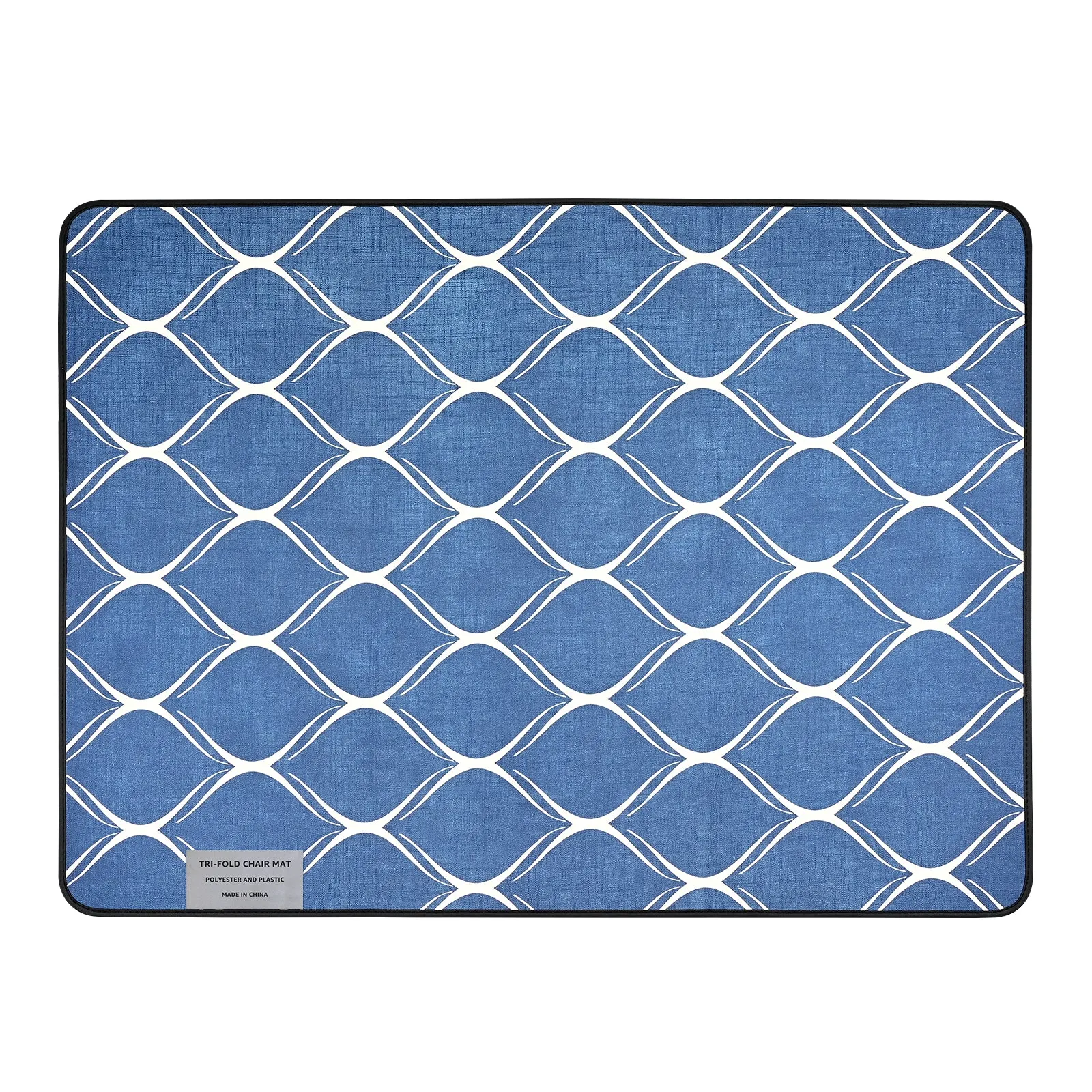 Tri-Fold Chair Mat for Carpet and Hardwood Floor Desk Chair Mat Jacquard Woven Surface Floor Protectors for Chair