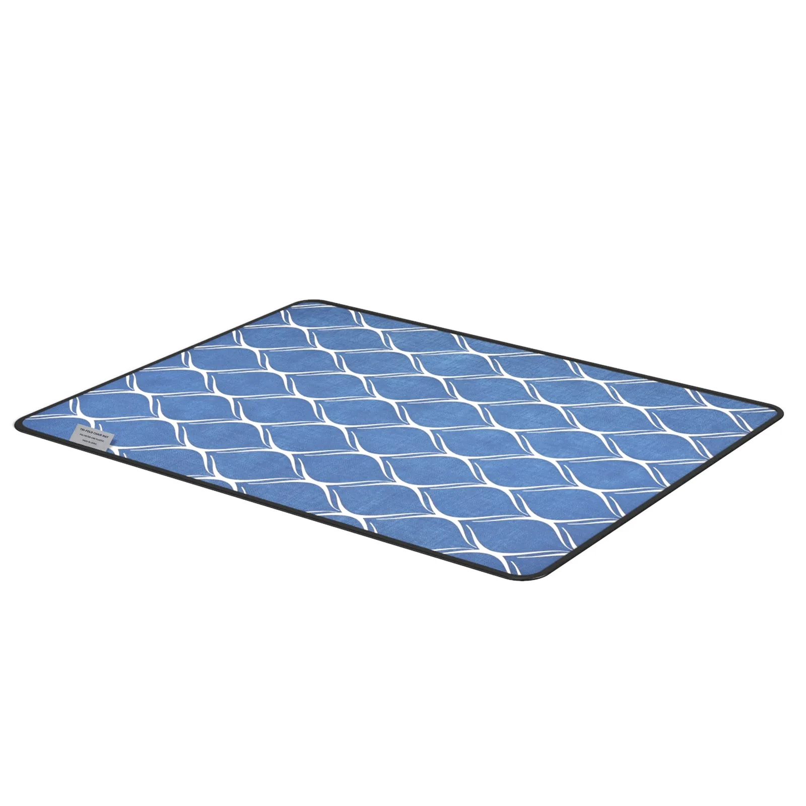 Tri-Fold Chair Mat for Carpet and Hardwood Floor Desk Chair Mat Jacquard Woven Surface Floor Protectors for Chair