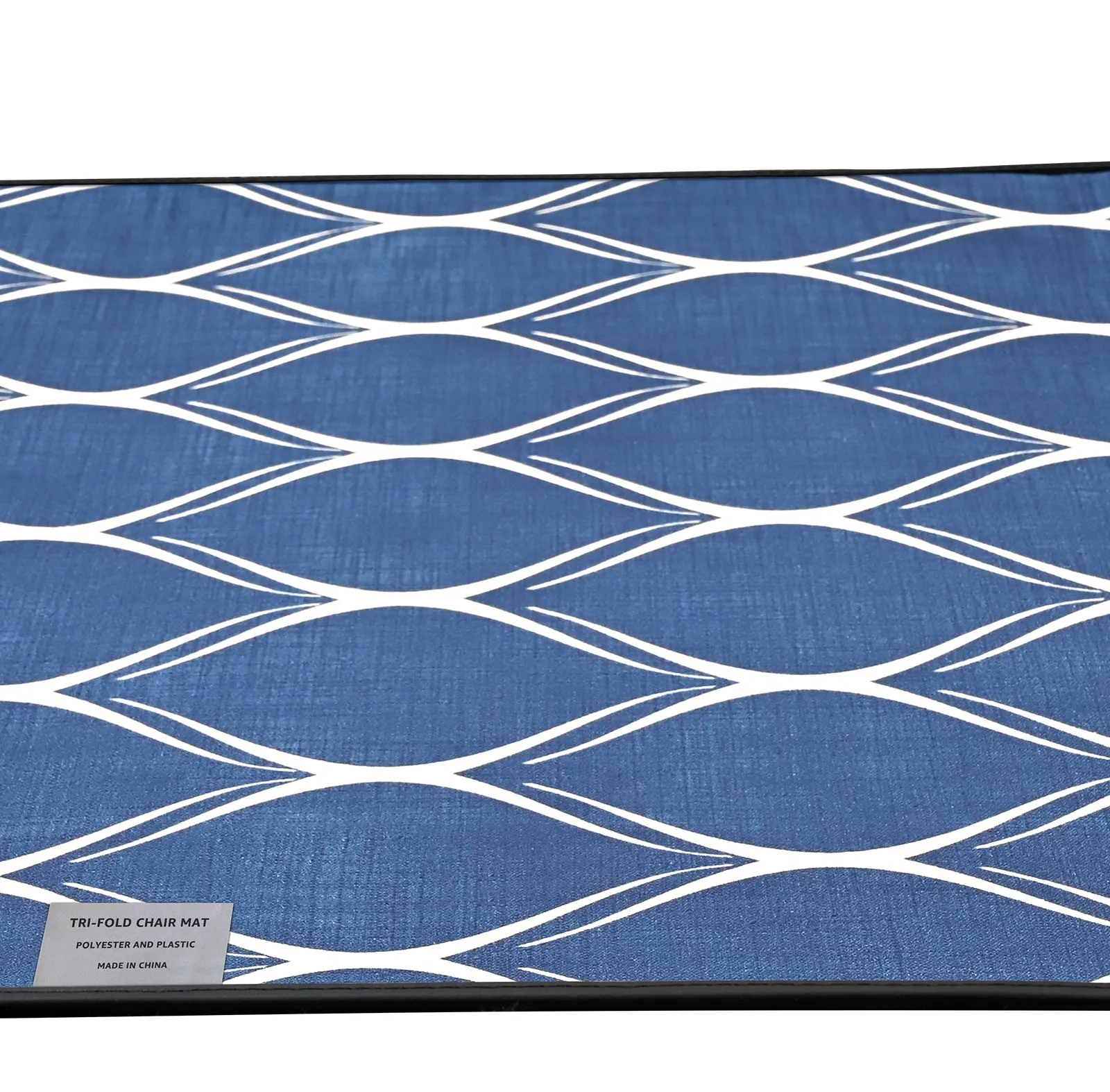 Tri-Fold Chair Mat for Carpet and Hardwood Floor Desk Chair Mat Jacquard Woven Surface Floor Protectors for Chair