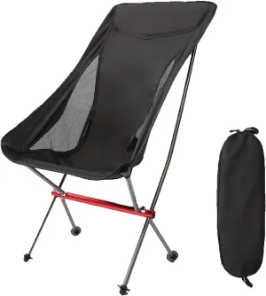 Ultralight Folding Camping Chair, Portable Beach Chair for Adults, Hiking, Traveling, Picnic, Comfortable Mesh Design