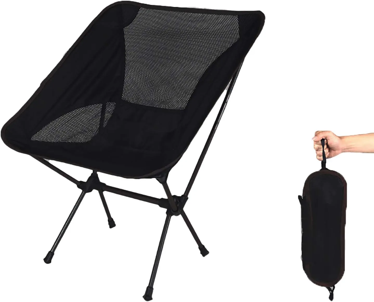 Ultralight Folding Camping Chair, Portable Compact for Outdoor Camp, Travel, Beach, Picnic, Festival, Hiking, Lightweight Backpacking