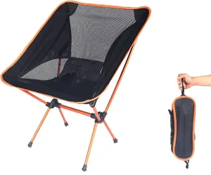 Ultralight Folding Camping Chair, Portable Compact for Outdoor Camp, Travel, Beach, Picnic, Festival, Hiking, Lightweight Backpacking
