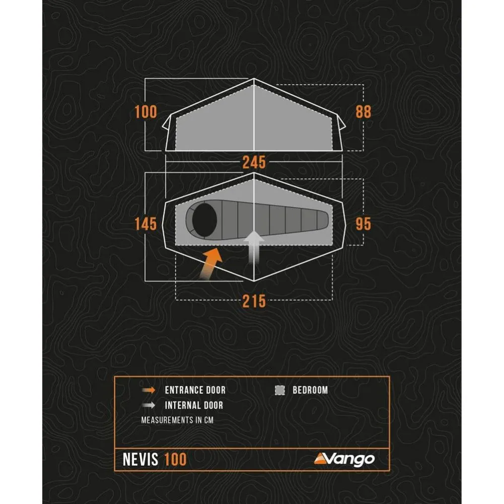 Vango Nevis 100 Tent - 1 Person Trekking Tent (Pamir Green)