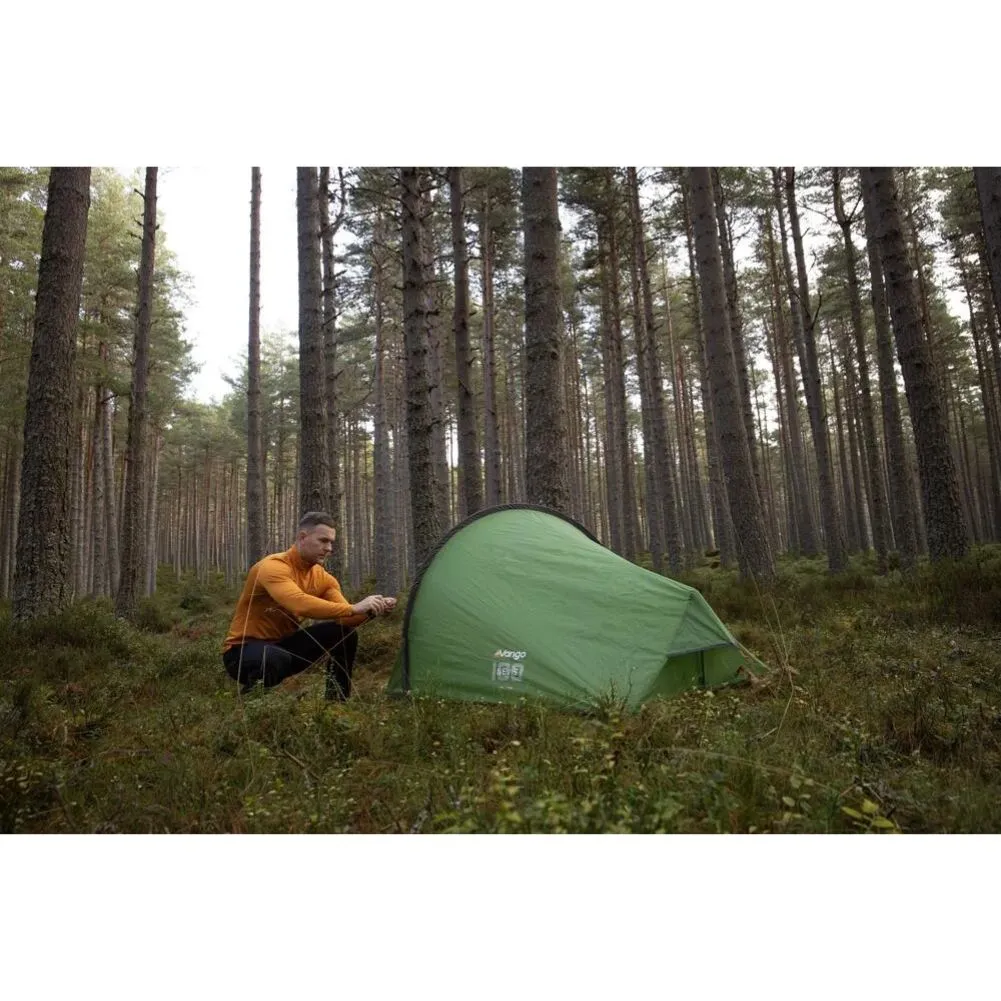 Vango Nevis 100 Tent - 1 Person Trekking Tent (Pamir Green)