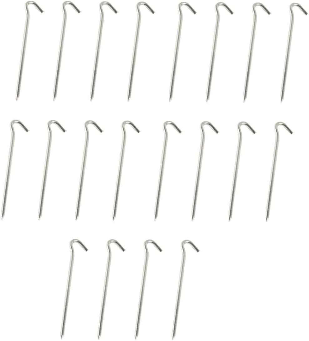 VANZACK 20Pcs Tent Stakes Durable Iron Ground Pegs for Tents Tarps Awnings Lightweight and Easy to Use Essential for Outdoor Camping and Gardening