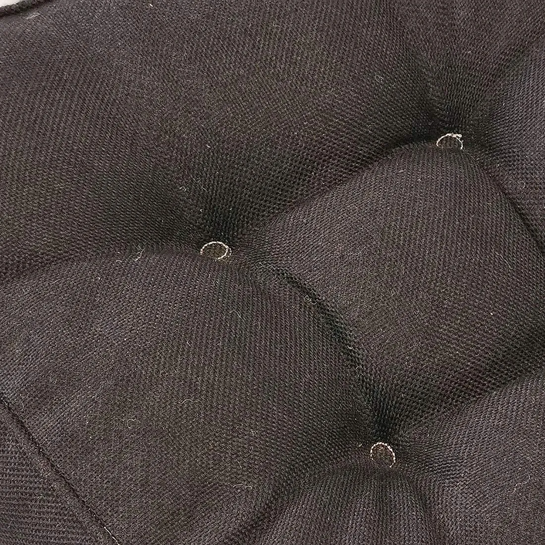 vctops Faux Linen Square Padded Chair Seat Cushion,Soft Solid Chair Pads,Comfortable Sitting for Office,Home or Car 20"x20" Black