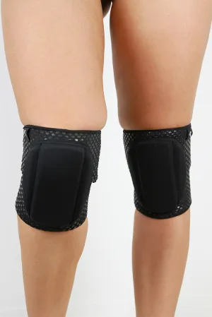 VELCRO Grip Knee Pads Gel Dot – BLACK – For Pole, Dance & Floorwork