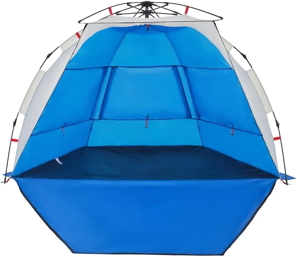 vidaXL Beach Tent 2-Person, Outdoor Shelter, Camping Tent for Garden Patio, Backpacking Tent, Beach Canopy, Azure Blue Quick Release Waterproof