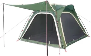 vidaXL Camping Tent 4-Person Green Quick Release Waterproof