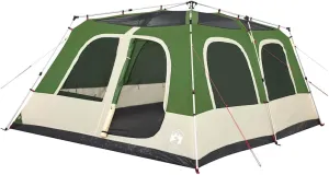 vidaXL Family Tent Dome 10-Person, Outdoor Shelter, Garden Camping Tent for Festival Hiking, Lightweight Tent, Green Quick Release