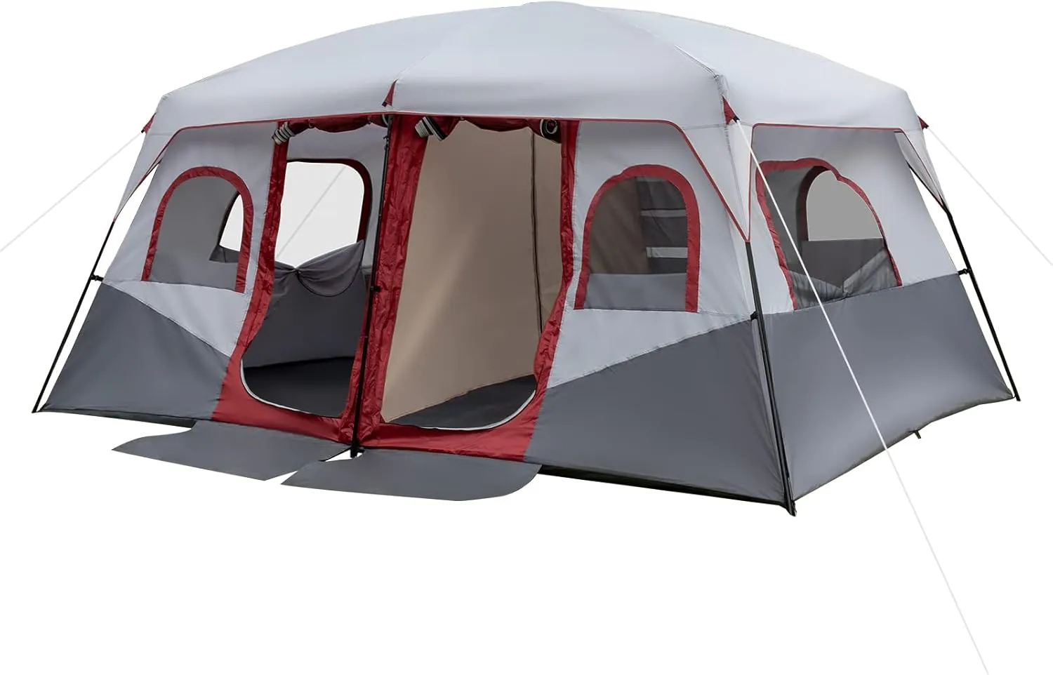 VINGLI 10 Person Glamping Family Cabin Tents for Camping，2 Room Large Tent，Big Tent for Outdoor,Picnic,Camping,Family Gathering