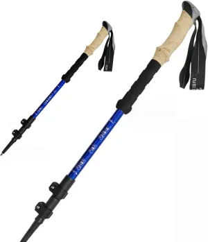 Walking Poles Set of 2, Ultralight Carbon Fiber Quick Lock EVA Grip Trekking Poles, Balance Support for Seniors, Women and Men(Blue)
